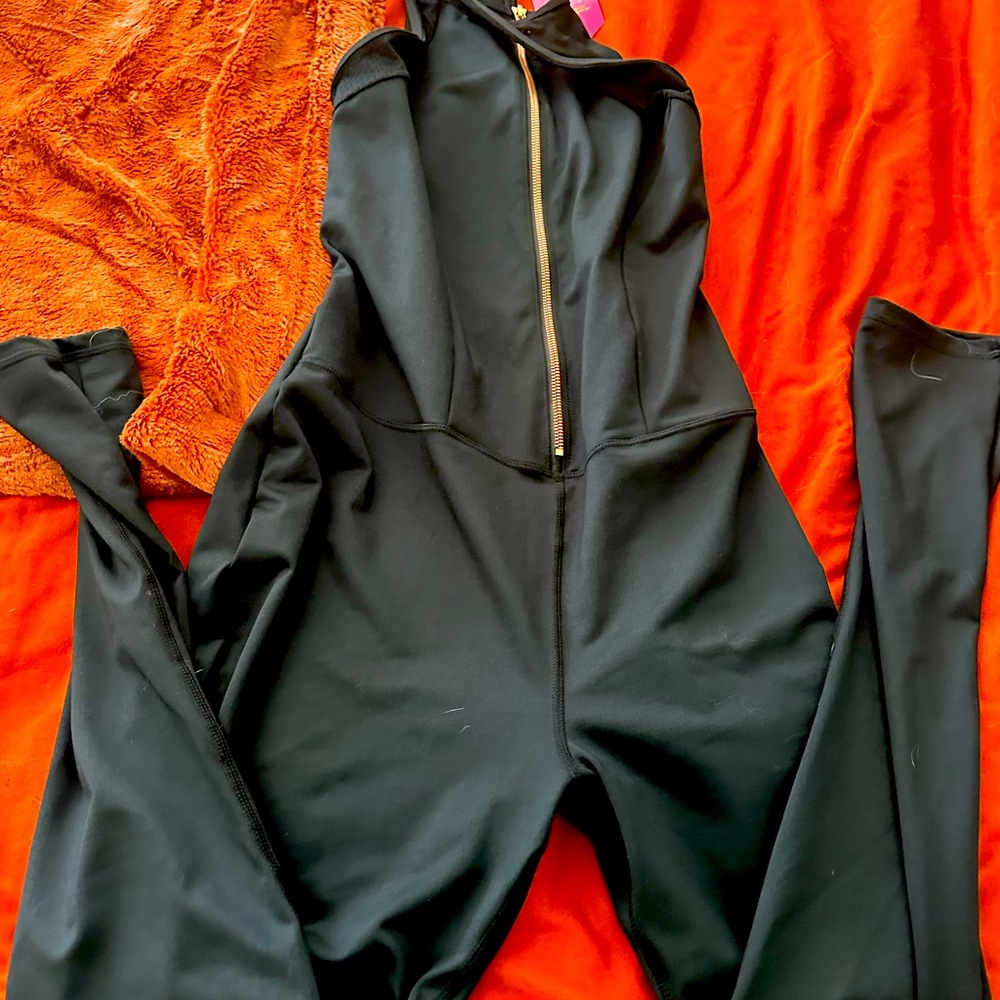 XL black jumpsuit catsuit Zumba -NWT